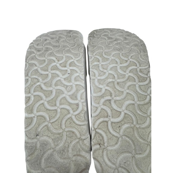 Birkenstock Arizona Big Buckle White Leather Sandals Silver Hardware Womens 37 - Picture 10 of 10